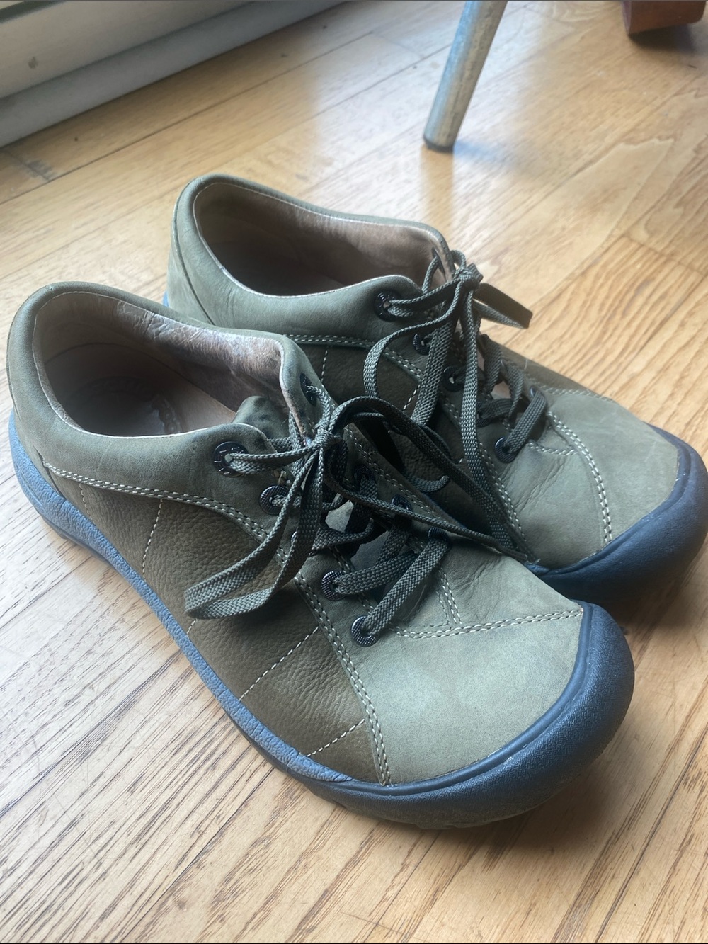 Keen Presidio Olive Green Casual Lace-Up Flats Shoes